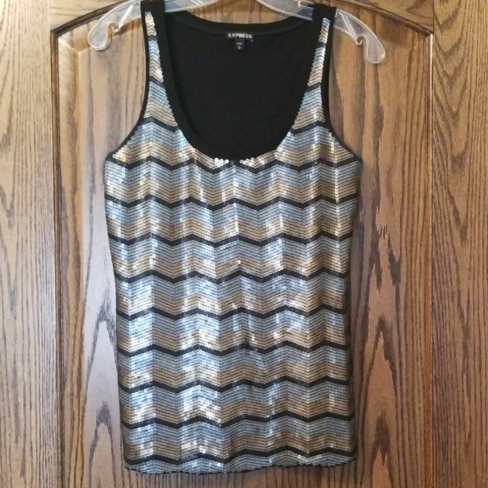 Express Sequin Tank Top
